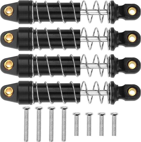 4Pcs ShareGoo 1/18th RC Shocks Absorber 52mm Adjustable Damper Compatible with Traxxas TRX4M TRX-4M Bronco Defender 1/18 RC Crawler Car Upgrade Parts (Red) in Kuwait