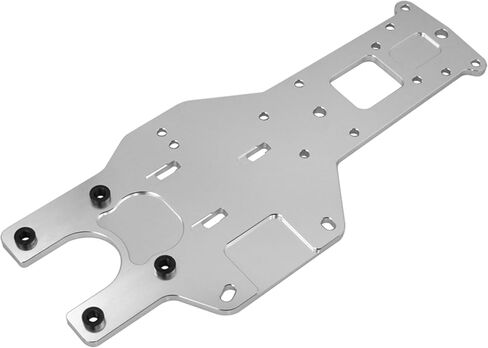 FLMLF Metal Rear Chassis Plate Kit for 1/5 HPI Baja RV KM 5B 5T 5SC RC CAR Parts (Silver) in Kuwait