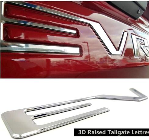 Tailgate Inserts Letters Compatible for 2019-2025 Sverado, 3D Raised & Strong Adhesive Decals Letters (Glossy Chrome) in Saudi Arabia
