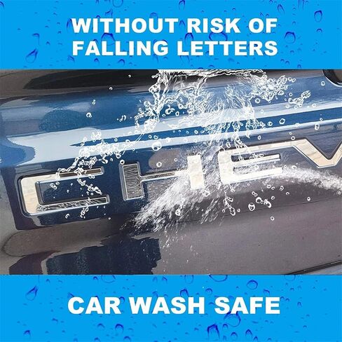 Tailgate Inserts Letters Compatible for 2019-2025 Sverado, 3D Raised & Strong Adhesive Decals Letters (Glossy Chrome) in Saudi Arabia