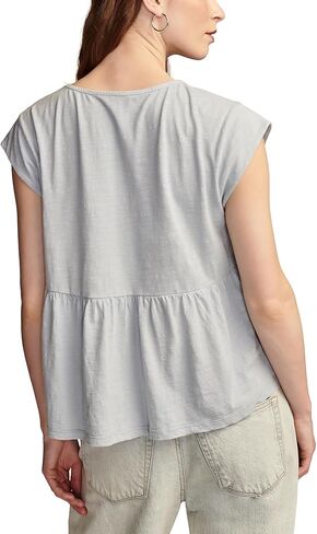 Lucky Brand Women's Embroidered Baby Doll Top in Kuwait
