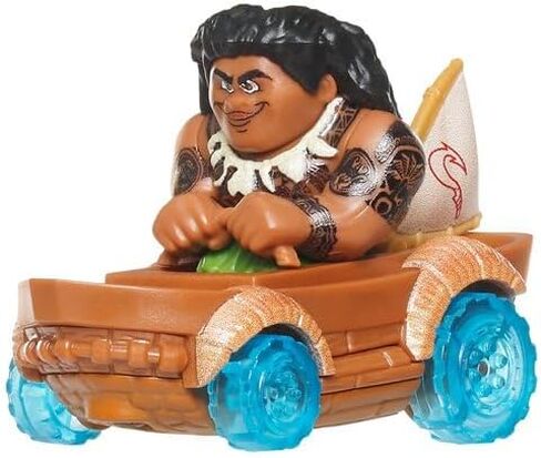 Hot Wheels Racer Verse Die-Cast Vehicles with Character Drivers Cars Optimized for Performance on RacerVerse Track - Maui & Moana in Kuwait