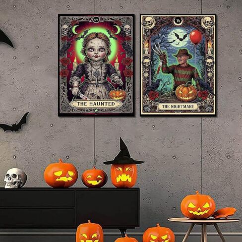 pchmcu 6 Pack Gothic Horror Diamond Art Kits for Adults,Halloween Diamond Painting for Beginners,5D DIY Full Round Gem Art Kits for Home Wall Decor 12x16inch in Saudi Arabia