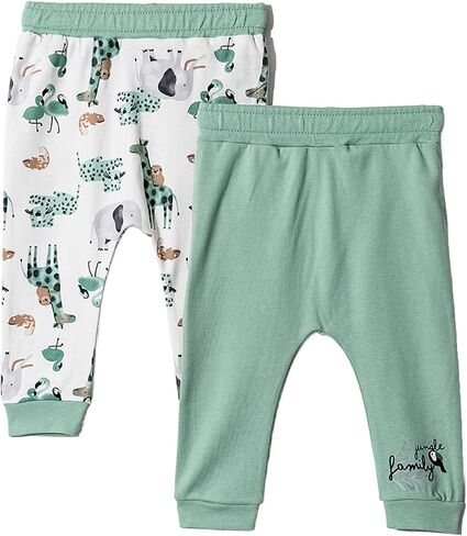 Toddler and Baby Unisex Pants 2-Pack -Baby Pants 0-3 Months to 18-24 Months Baby Cotton Sweatpants Jogger Boy Girl in Saudi Arabia