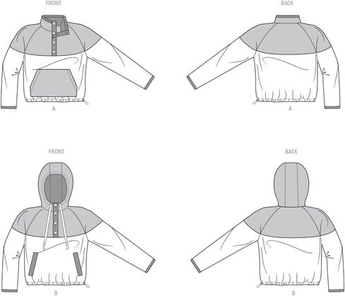 Know Me ME2136A Unisex Loose-Fitting Contrast Jackets Sewing Pattern Packet by Donny Q, Design Code ME2136, Sizes XS-S-M-L-XL-XXL in Saudi Arabia