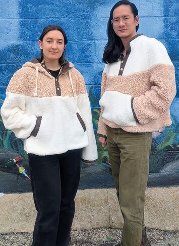 Know Me ME2136A Unisex Loose-Fitting Contrast Jackets Sewing Pattern Packet by Donny Q, Design Code ME2136, Sizes XS-S-M-L-XL-XXL in Saudi Arabia