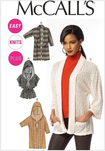 McCall's Pattern Company M6802 Misses'/Women's Cardigans Sewing Template, Size RR (18W-20W-22W-24W) in Saudi Arabia
