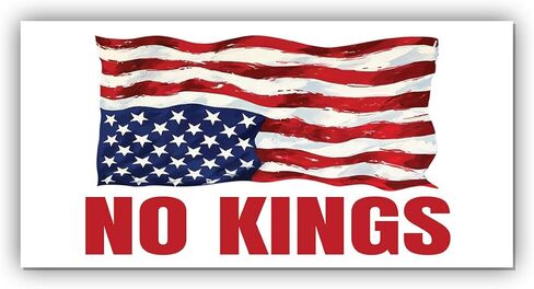 Magnetic America is in Distress Sticker No Kings Upside Down American US Flag Magnet White, Indoor and Outdoor Use, for Bumper, Refrigerator, Cruise Door, Car, Truck 7.5x3.75in in Kuwait