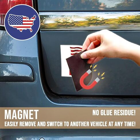 Magnetic America is in Distress Sticker No Kings Upside Down American US Flag Magnet White, Indoor and Outdoor Use, for Bumper, Refrigerator, Cruise Door, Car, Truck 7.5x3.75in in Kuwait