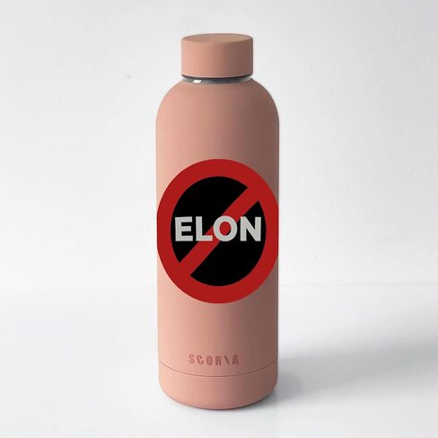 2 pcs Elon Sticker, No Elon Sticker, Musk Tesla Bumper Sticker, 4 Inch Waterproof Vinyl Decal for Car, Truck, Laptop, Window, Tesla Bumper Stickers in Saudi Arabia