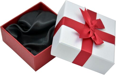 Paialco Jewelry Package Paper Gift Box Red Ribbon Bow-Knot 3 3/4-Inch by 3 3/4-Inch in Kuwait