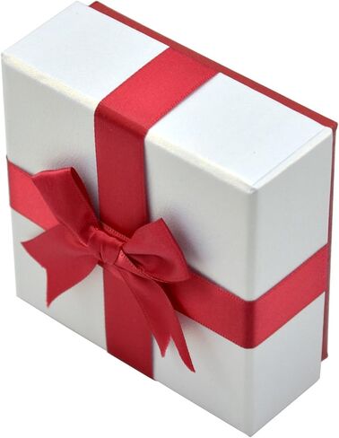 Paialco Jewelry Package Paper Gift Box Red Ribbon Bow-Knot 3 3/4-Inch by 3 3/4-Inch in Kuwait