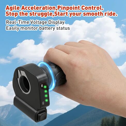 48V Electric Bike Throttle Grip with LCD Voltage Display & Cruise Control, Replacement for Jetson Haze Folding Ebike, DYU Y16 Electric Bicycle, 6-Pin Plug and Play Accelerator in Saudi Arabia
