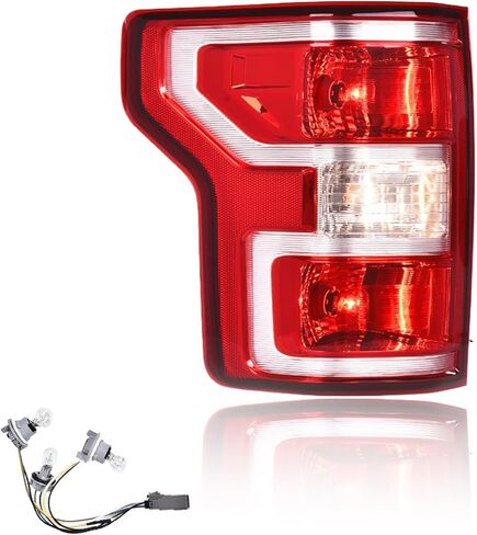 PIT66 LED Tail Lights Compatible with 2009-2014 Ford F150 LED Point Style BL3Z13405B Black Housing Clear Lens Rear Tail Lamp Lamp Assembly in Kuwait