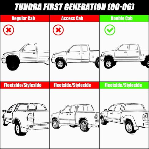 Tail Light Assembly Compatible With 2004 2005 2006 Toyota Tundra Driver and Passenger Side Halogen Rear Brake Lamps With Bulb And Wiring Harness Fit 4 Door Double Cab in Kuwait