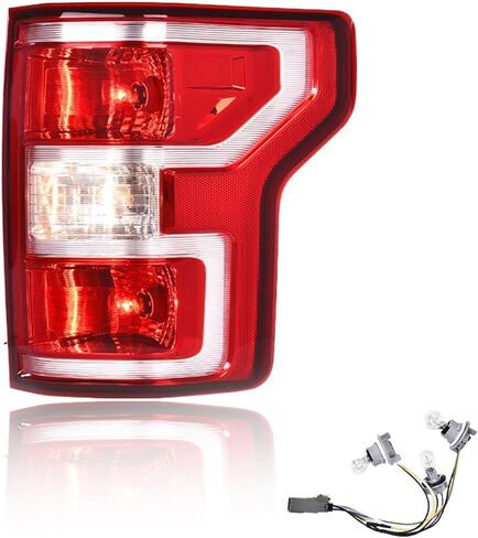 PIT66 LED Tail Lights Compatible with 2009-2014 Ford F150 LED Point Style BL3Z13405B Black Housing Clear Lens Rear Tail Lamp Lamp Assembly in Kuwait