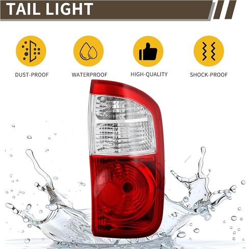 Tail Light Assembly Compatible With 2004 2005 2006 Toyota Tundra Driver and Passenger Side Halogen Rear Brake Lamps With Bulb And Wiring Harness Fit 4 Door Double Cab in Kuwait