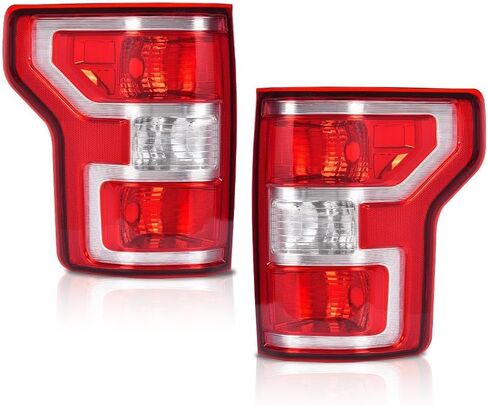 PIT66 LED Tail Lights Compatible with 2009-2014 Ford F150 LED Point Style BL3Z13405B Black Housing Clear Lens Rear Tail Lamp Lamp Assembly in Kuwait