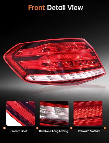 Left Driver Side Tail Lights for 2014 2015 2016 Mercedes-Benz E-Class W212 E250 E350 E400 E550 E63 AMG, Rear Outer Taillights Brake Lamps w/Led Bulbs, 2129061303 in Saudi Arabia