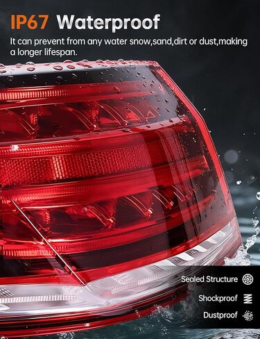 Left Driver Side Tail Lights for 2014 2015 2016 Mercedes-Benz E-Class W212 E250 E350 E400 E550 E63 AMG, Rear Outer Taillights Brake Lamps w/Led Bulbs, 2129061303 in Saudi Arabia