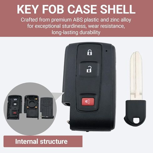 Key Fob Shell Case Replacement Fits for Toyota Prius 2004-2009 Keyless Entry Remote Control Key Fob Cover MOZB31EG, MOZB21TG (1) in Kuwait