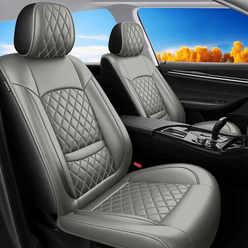 Crosstrek Seat Covers Custom Fit for Subaru Crosstrek 2016-2026 - Full Set Premium Leather, Waterproof, All-Weather, Airbag Compatible, Anti-Slip, Breathable, Car Seat Protectors (Black) in Saudi Arabia