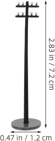 VICASKY 3pcs Miniature Telephone Poles for Model Train Scenery Realistic Poles Railroad Railway Model Diorama Traffic Sign for Scale Architectural Accessories in Kuwait