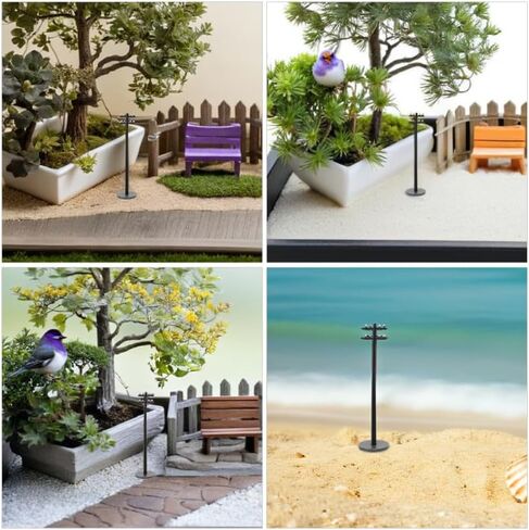 VICASKY 3pcs Miniature Telephone Poles for Model Train Scenery Realistic Poles Railroad Railway Model Diorama Traffic Sign for Scale Architectural Accessories in Kuwait