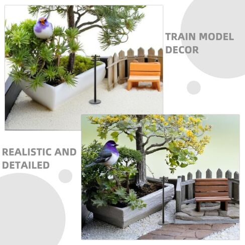 VICASKY 3pcs Miniature Telephone Poles for Model Train Scenery Realistic Poles Railroad Railway Model Diorama Traffic Sign for Scale Architectural Accessories in Kuwait