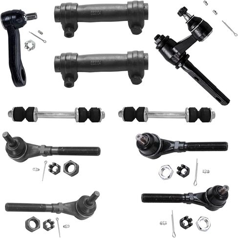 Detroit Axle - 4WD Front 11pc Suspension Kit for 1997-2002 Ford Expedition, 1997-2003 F-150, 1998-2002 Lincoln Navigator, Tie Rods Center Link Pitman Idler Arms Adjusting Sleeves Sway Bars Replacement in Kuwait