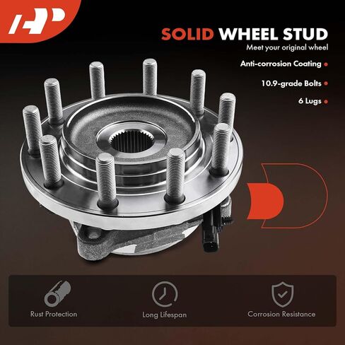 A-Premium 2 x Front Wheel Bearing and Hub Assembly with ABS & 10-Lug Compatible with Dodge Ram 4500 2008-2010, Ram 5500 2008-2010 & Ram 4500 2011-2018, 5500 2011-2018 in Kuwait