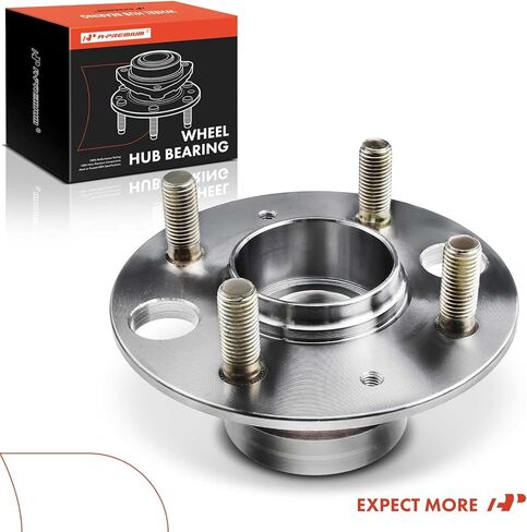 A-Premium Rear Wheel Bearing and Hub Assembly with 4-Lug Compatible with Honda Civic 1992-2000, Civic del Sol 1993-1997 & Acura Integra 1994-1997, with Rear Disc in Kuwait