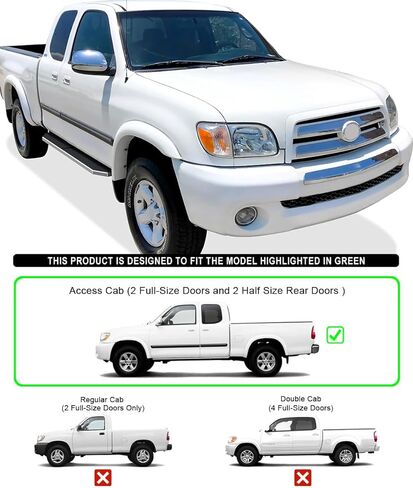 Tuxtreme Polished Running Boards Style Compatible with Toyota Tundra 2000-2006 Access Cab (Side Steps Side Bars) 6in Wide 304 Stainless Steel in Saudi Arabia