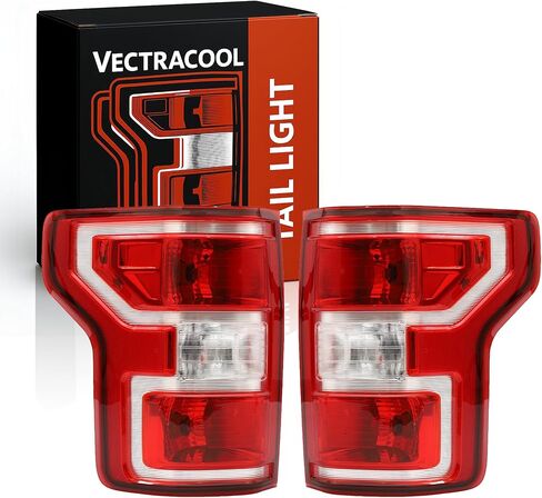 Pair Halogen Tail Light Assembly for 2018-2020 Ford F150, Left and Right Rear Brake Tail Lamps Driver Passenger Side Without Blind Spot Monitor, Replace JL3Z13405H JL3Z13404H in Saudi Arabia