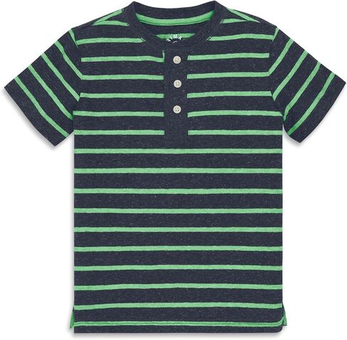 Primary Kids Heathered Stripe Henley Tee in Saudi Arabia