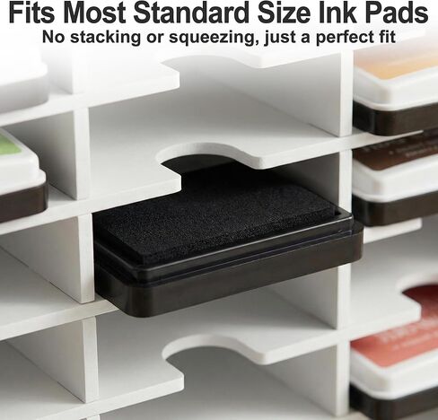 Windiboo Ink Pad Storage Organizer with 60 Slots, Vertical Ink Pad Holder for Craft Room, Wall Mounted or Desktop Stamp Pad Storage Rack for Scrapbooking, Card Making and Rubber Stamping in Saudi Arabia