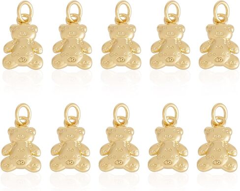 Elecrelive 10Pcs Coffee Charms for Bracelets, 18K Gold Plated Brass Pendants Mini Coffee Cup Charms for Necklace Bracelet Earring Jewelry Accessories in Kuwait