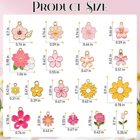 Flower Charms for Jewelry Making 60PCS-30 Pairs Bulk Mixed Assorted Enamel Floral Charms for Jewelry Making DIY Necklace, Bracelet, Earring Crafting in Saudi Arabia