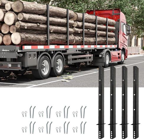 30" Trailer Pipe Stake, C Channel Pipe Stake for Flatbed Trucks and Trailer Hauler, Heavy Duty Trailer Stake Pocket Accessories, 4 Pack in Saudi Arabia