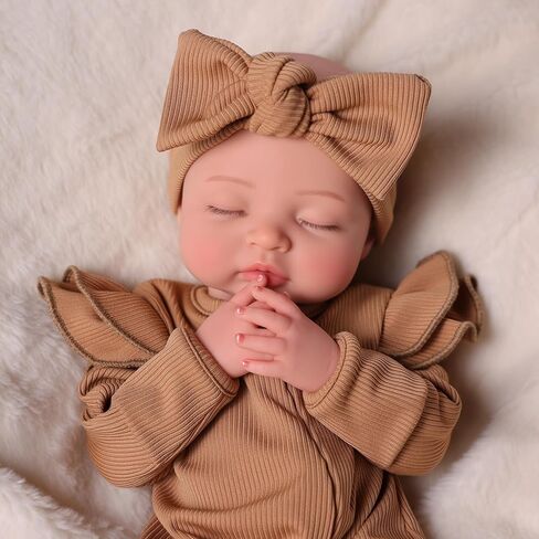 BABESIDE Silicone Baby Doll - 16 Inch (Weight 5.5 Lb) Reborn Baby Dolls Silicone Full Body Platinum Silicone Realistic Newborn Lifelike Bebe Reborn de Silicona Doll Gift for Collectors & Kids Age 3+ in Kuwait