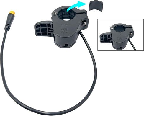 Electric Throttle 300X Thumb Throttle 3-Pin M8 Waterproof Plug Ebike Throttle 300X Left and Right Thumb Handlebar Accelerator for 12V 24V 36V 48V 52V 60V 72V Electric Bikes Scooters 22mm Handlebars in Kuwait