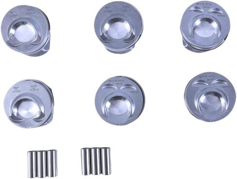 6-Piece Engine Piston Ring Set Compatible with 2008-2017 Q7 and CC VR6 3.6L Engines - Replaces 03H107066N, 03H107066F in Saudi Arabia