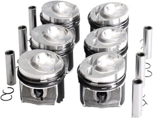 6-Piece Engine Piston Ring Set Compatible with 2008-2017 Q7 and CC VR6 3.6L Engines - Replaces 03H107066N, 03H107066F in Saudi Arabia