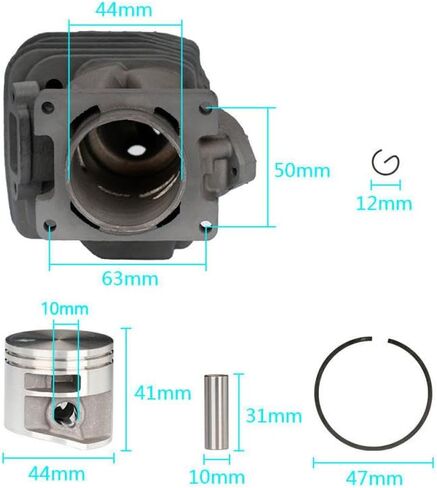 Cylinder Piston Ring Kit 44.7mm Compatible With MS261 MS 261 Garden Tools Chainsaw 1141 020 1200 in Saudi Arabia