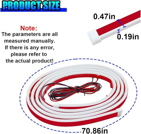 Car LED Hood Light Strip, 71 Inch Flexible Waterproof 12V Dynamic Scan Start-up Hoodbeam Decoration, Universal Automotive Exterior Daytime Running Light for Cars, SUVs, Trucks (White) in Kuwait