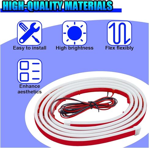 Car LED Hood Light Strip, 71 Inch Flexible Waterproof 12V Dynamic Scan Start-up Hoodbeam Decoration, Universal Automotive Exterior Daytime Running Light for Cars, SUVs, Trucks (White) in Kuwait