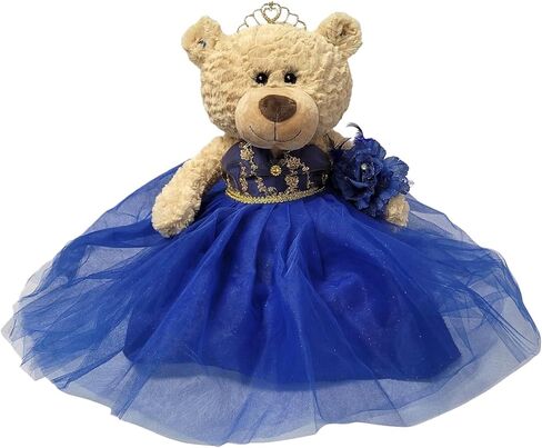KINNEX COLLECTIONS SINCE 1997 Large 20" Quinceañera Teddy Bear Centerpiece – Elegant Dress, Oversized Keepsake Gift for 15 Años, OSO Quinceañera Decoración B16632-4 (Baby Blue) in Saudi Arabia