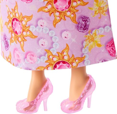 Mattel Disney Princess Rapunzel Fashion Doll & Accessories with 8 Surprises, Including Heart Gem Box, Ring for Child & 9 Play Pieces, Inspired by Movie in Kuwait