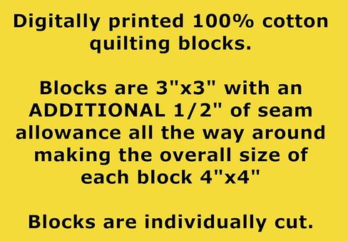 6 Piece 3"x3" Hummingbirds 100% Cotton Fabric Panel Blocks Quilt Squares in Kuwait