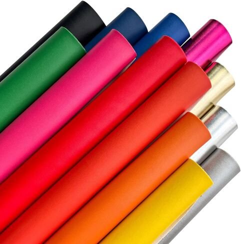 HYANG 13pcs Smooth Faux Leather Fabric 21x30cm PU Synthetic Leather Sheet for Bows Earrings Wallets Crafts (Light Color) in Saudi Arabia